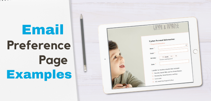 Email Preference Page Examples for online retailers (ecommerce)