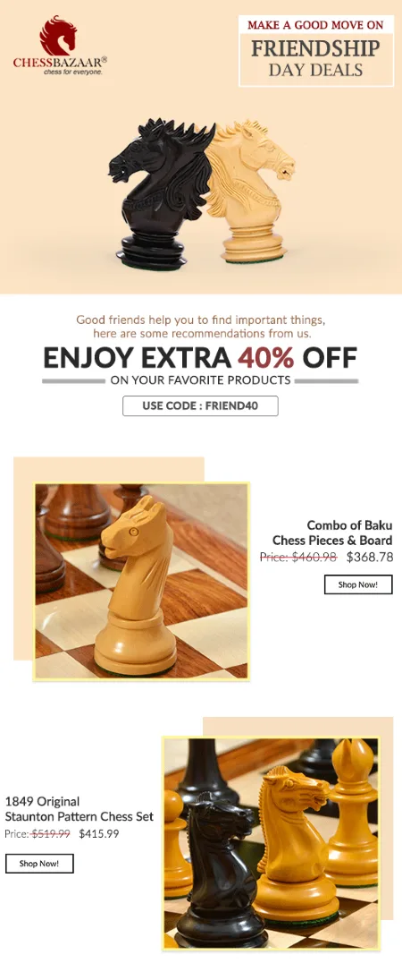 Email example for Friendship Day.
