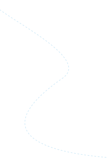 Dashed curved line