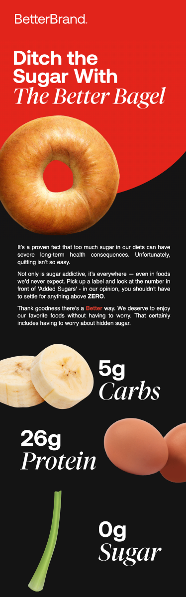 Zero sugar bagel email design for Better Brand by Flowium.