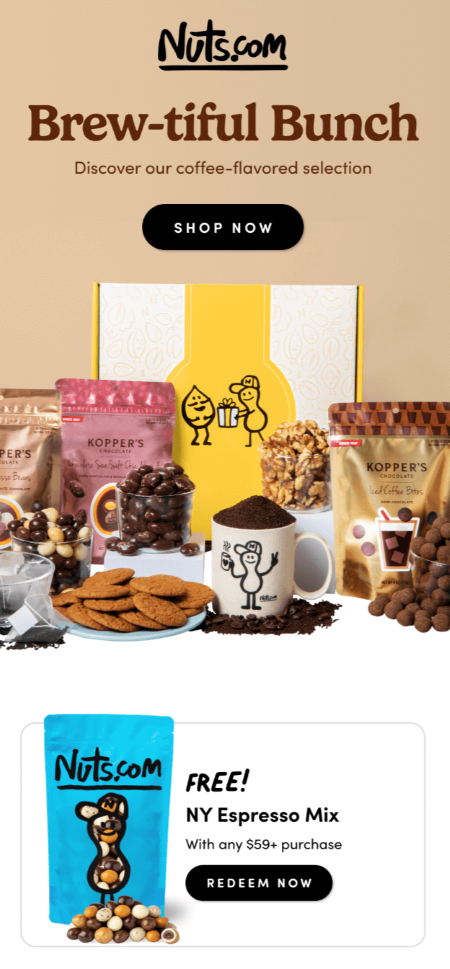 Brew-tiful Bunch and free espresso email design.