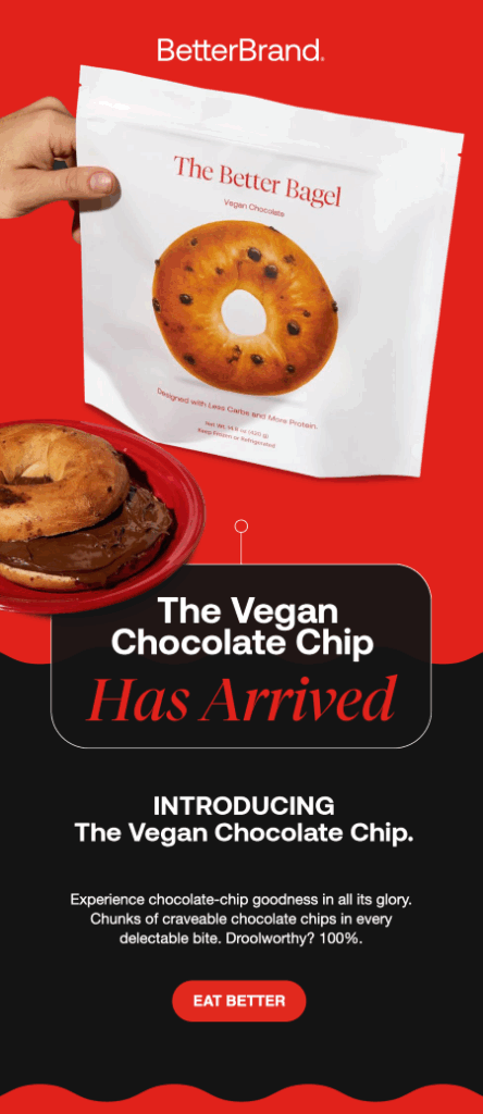 Vegan email design from Better Brand by Flowium.