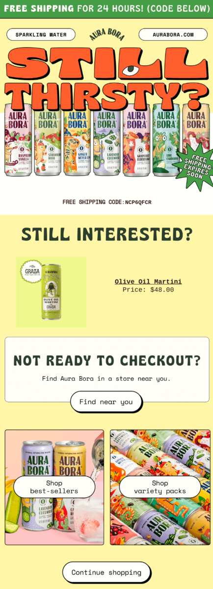 Email design by Aura Bora.