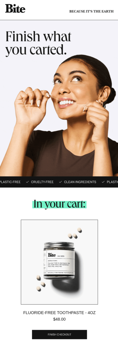 Email design from Bite.
