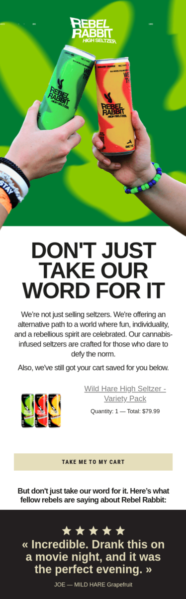 Email design by Bebel Rabbit.