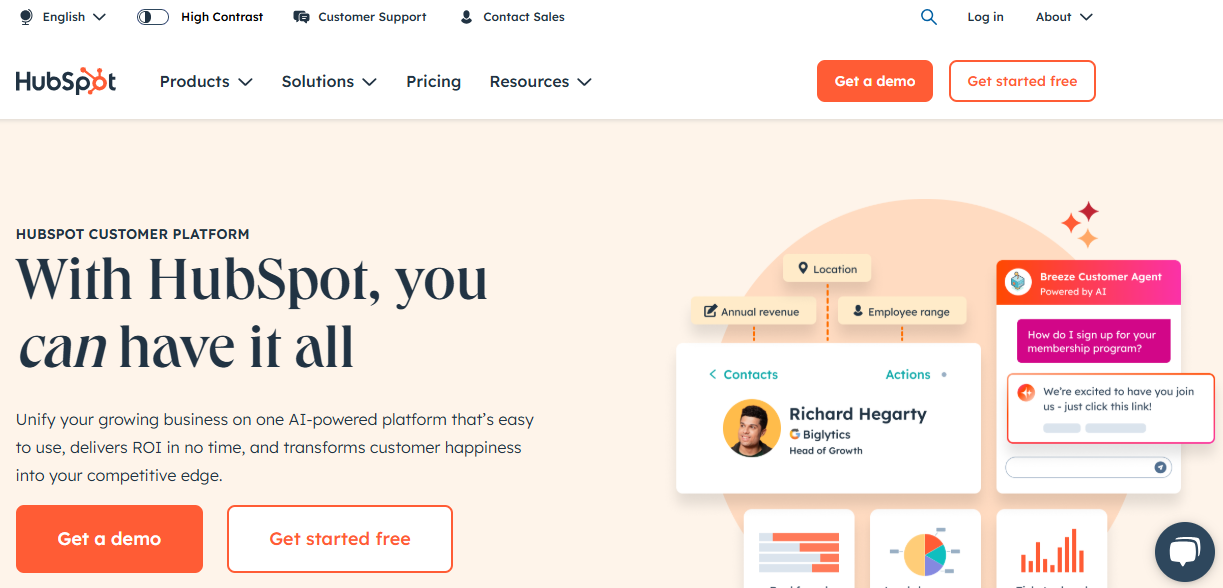 Email marketing software Hubspot