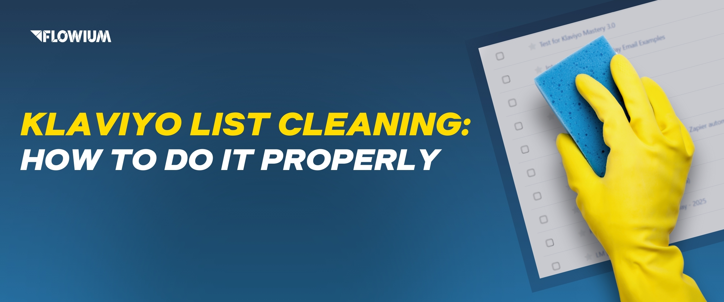 A man using Klaviyo for list cleaning.