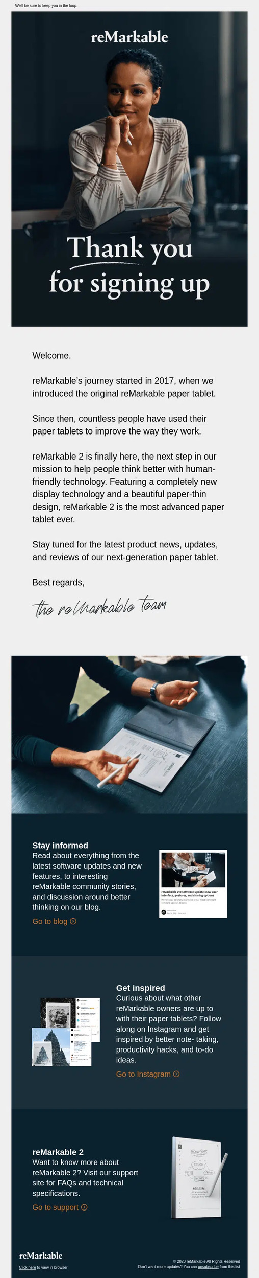 Email you can send after collections email addresses with the Klaviyo sign-up form for newsletters.
