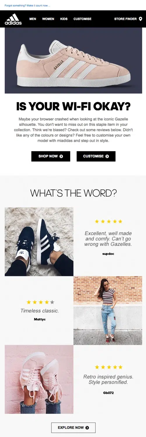 Segment an email list with abandoned cart emails.
