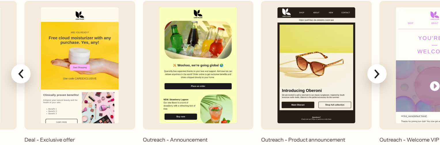 Klaviyo Template Library image.