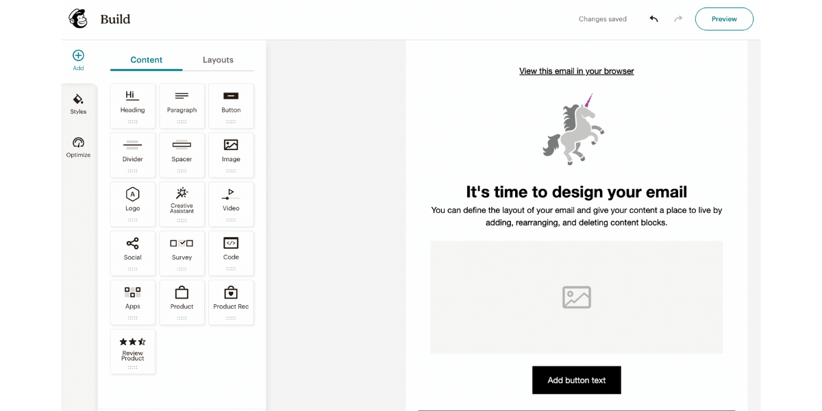 Mailchimp Email Builder image.