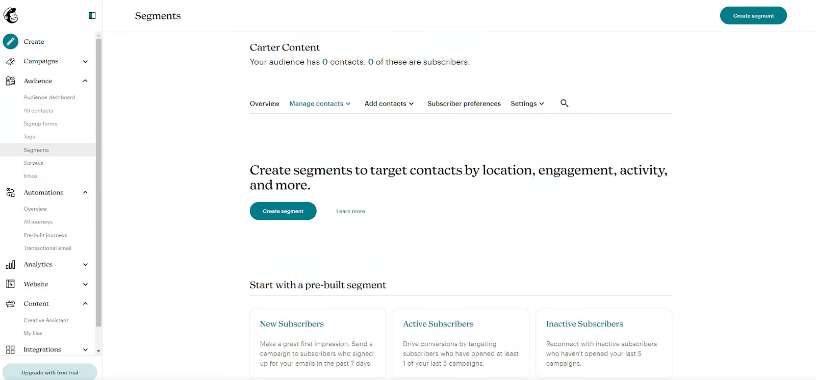 Mailchimp Segmentation image.
