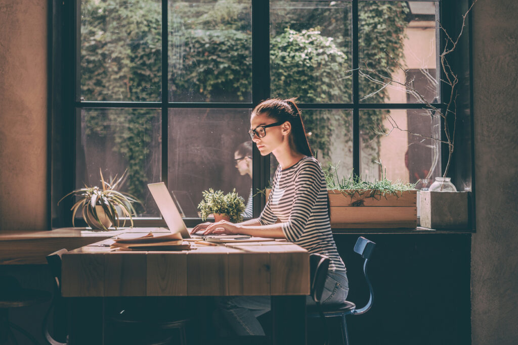 Woman about to create an email sequence in Mailchimp