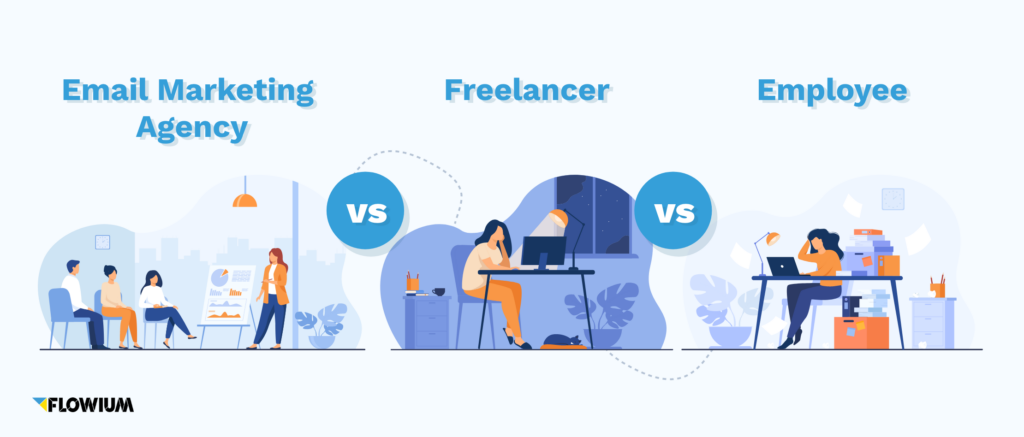 Email Marketing Agency vs. Freelancer vs. Employee