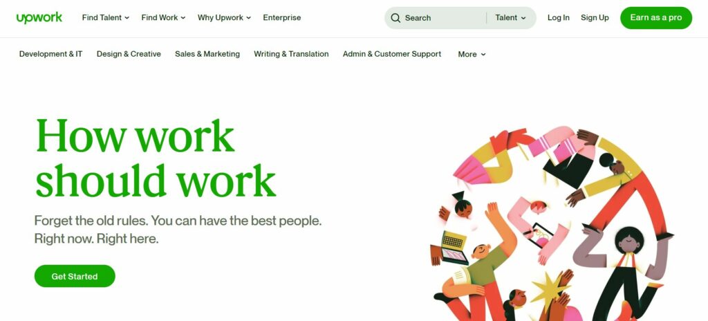 Upwork to find an email marketing agency