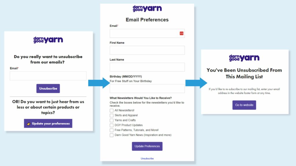How To Convert Email Unsubscribe To Customer And Unsubscribe Page