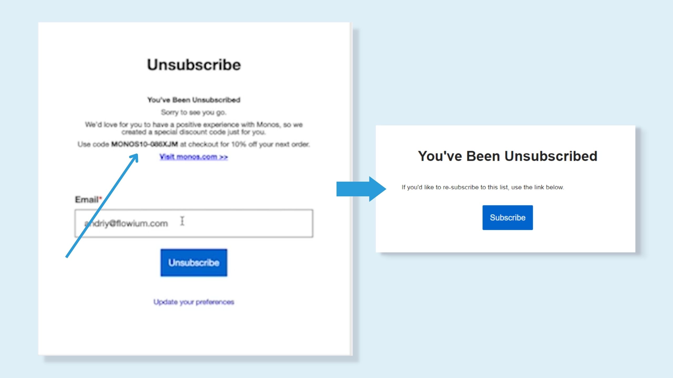 How To Convert Email Unsubscribe To Customer And Unsubscribe Page