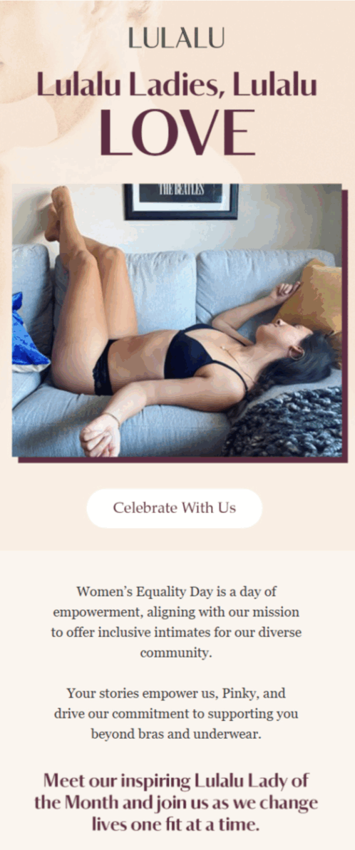 Women’s Equality Day email.