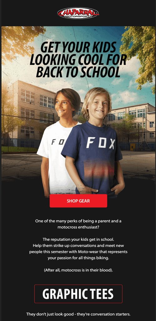 National Back-to-School Prep Day email.