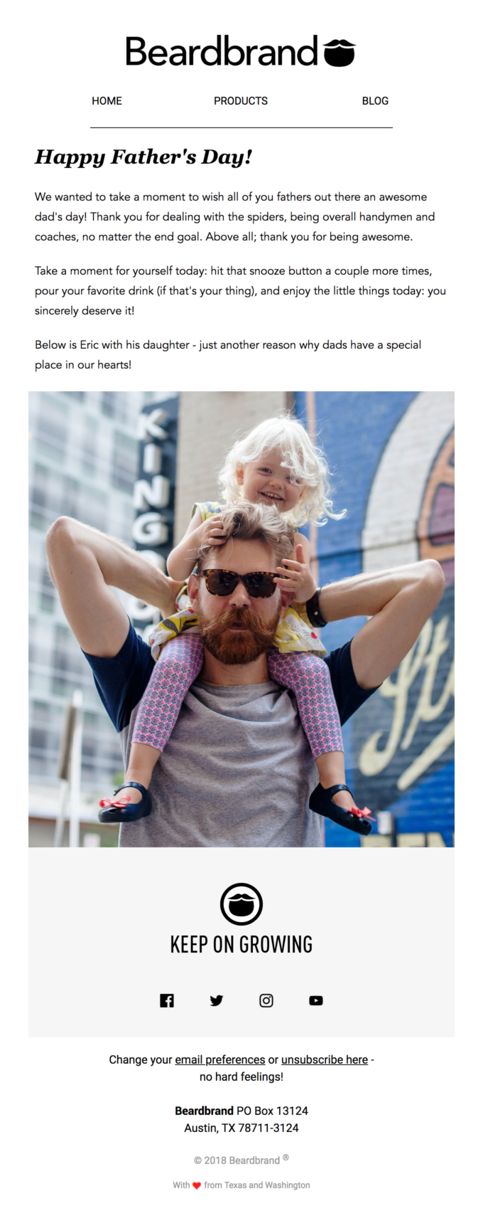 Father’s Day email.