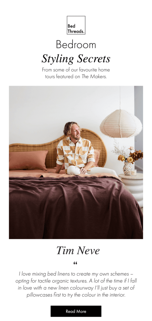 National Make Your Bed Day email design.