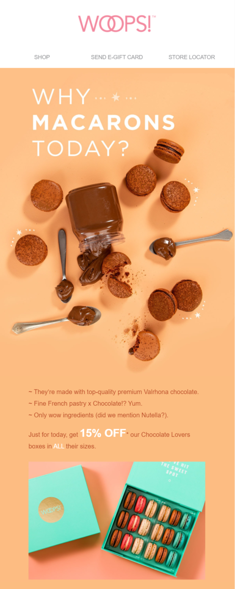 Chocolate Day email design.