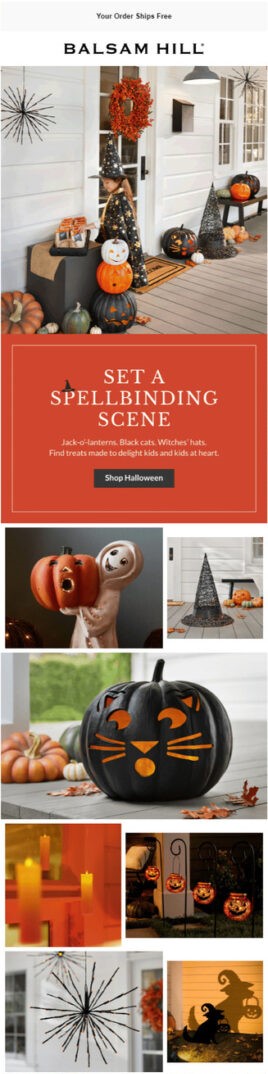 Halloween Checklist email example.
