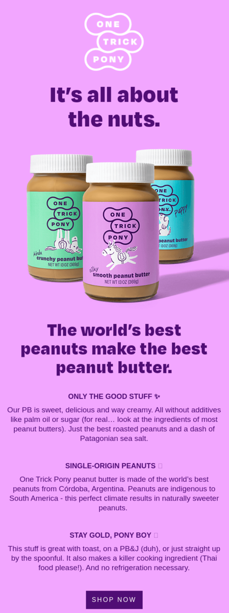 Peanut day email design.