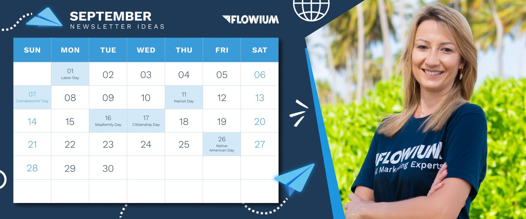 September newsletter calendar.