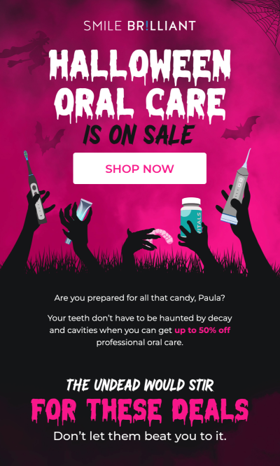 Example of Spooktecular Halloween Email Design by Flowium.