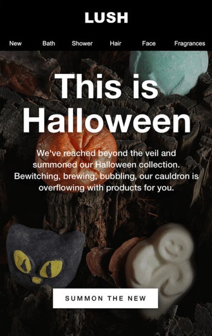 Halloween email design.