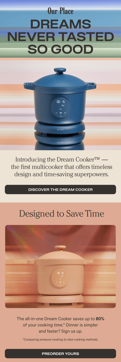 World Dream Day email example.