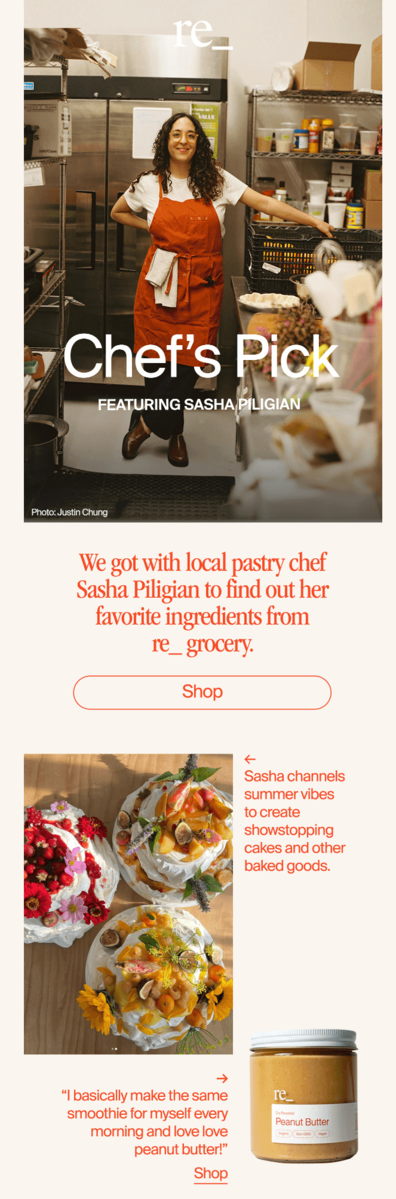 Chef Appreciation Week email design by re_.