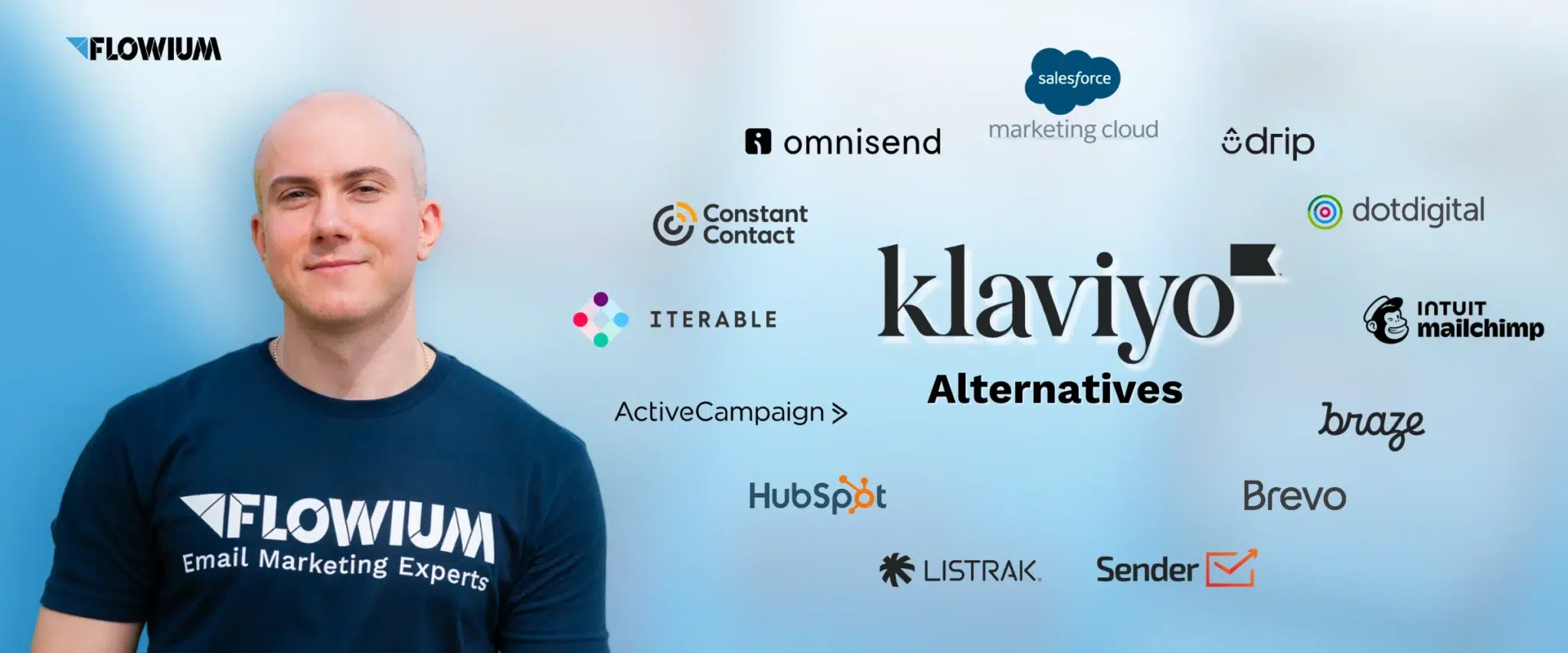 Banner for blog post about top Klaviyo alternatives in 2025.