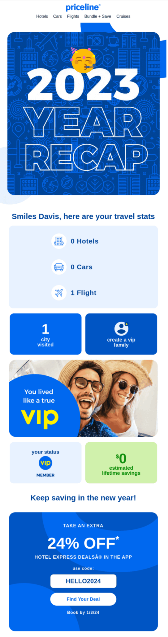 Example of personalized content.