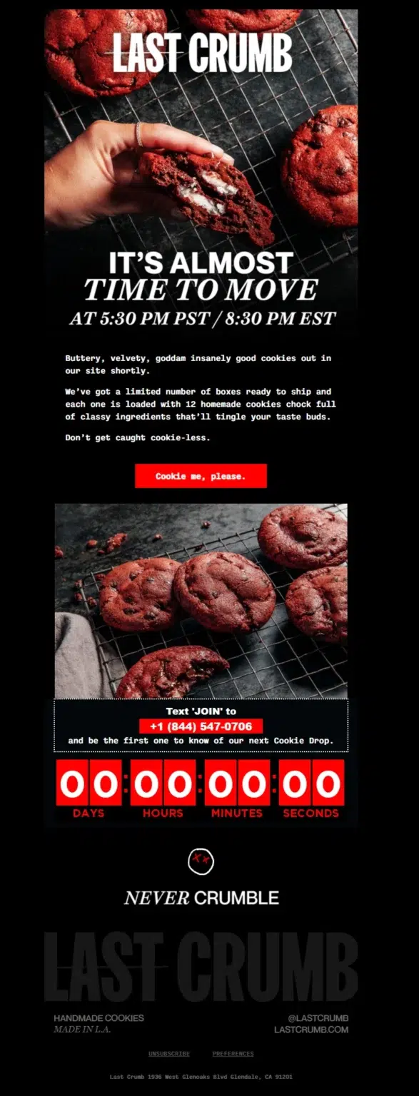 Example of time-sensitive email.