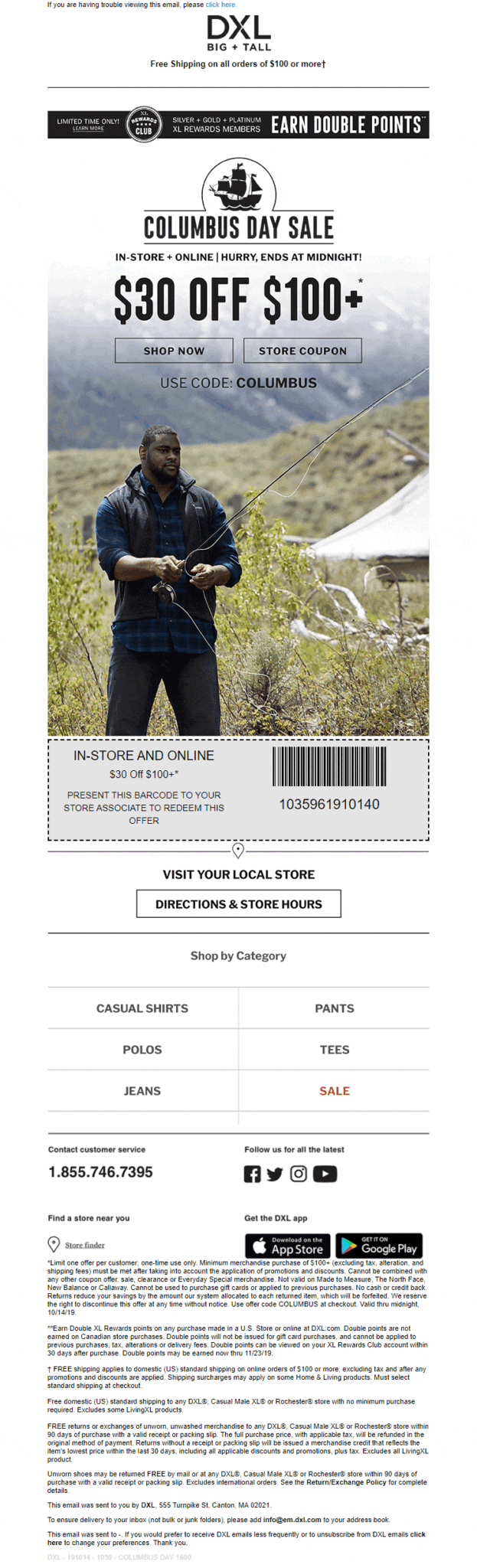 Columbus day email template.