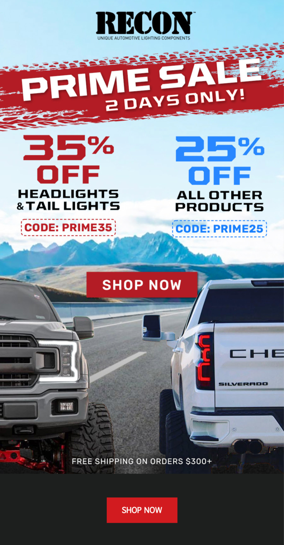 Prime day email by RECON.