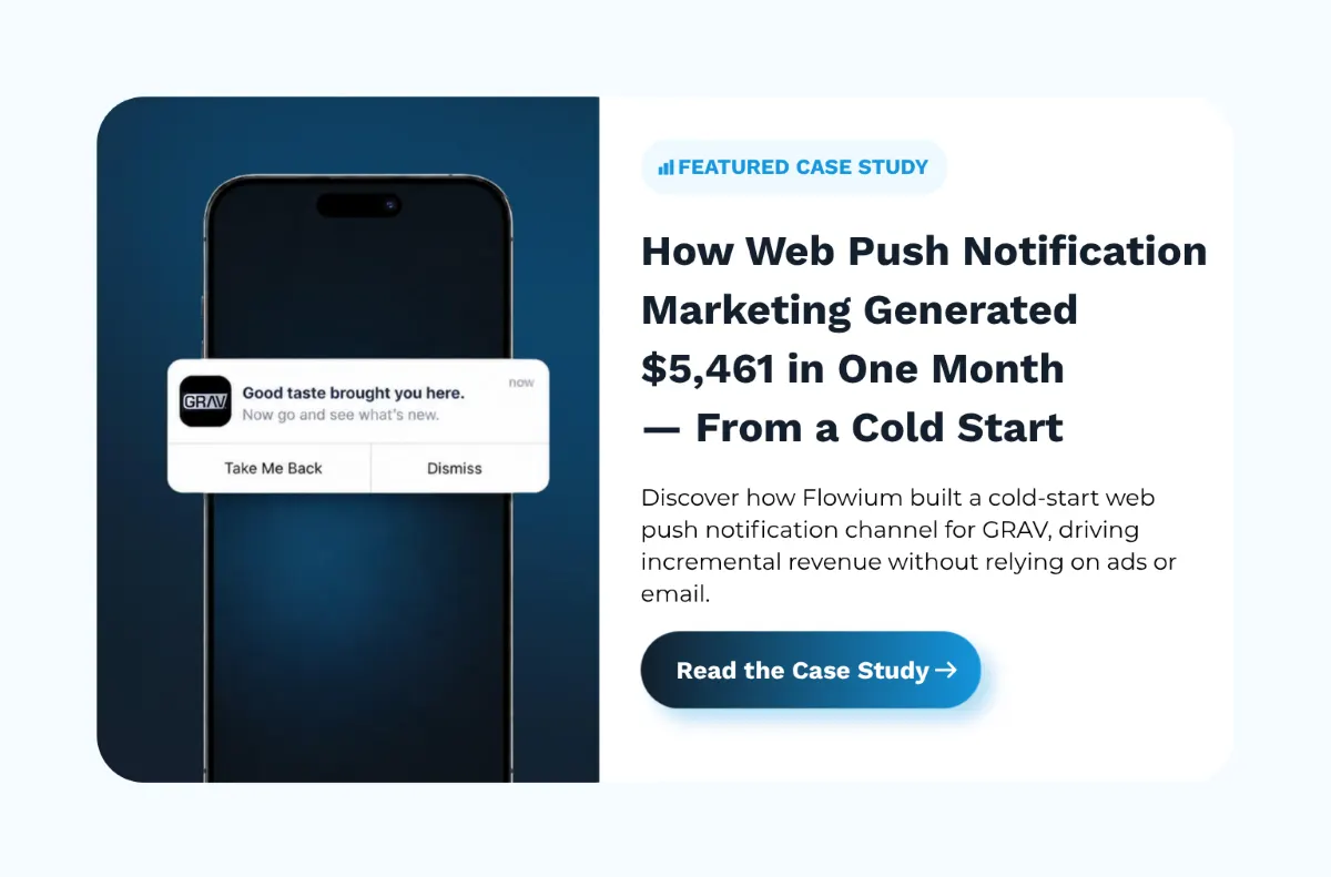 How Web Push Notification Marketing Generated $5,461 in One Month — From a Cold Start