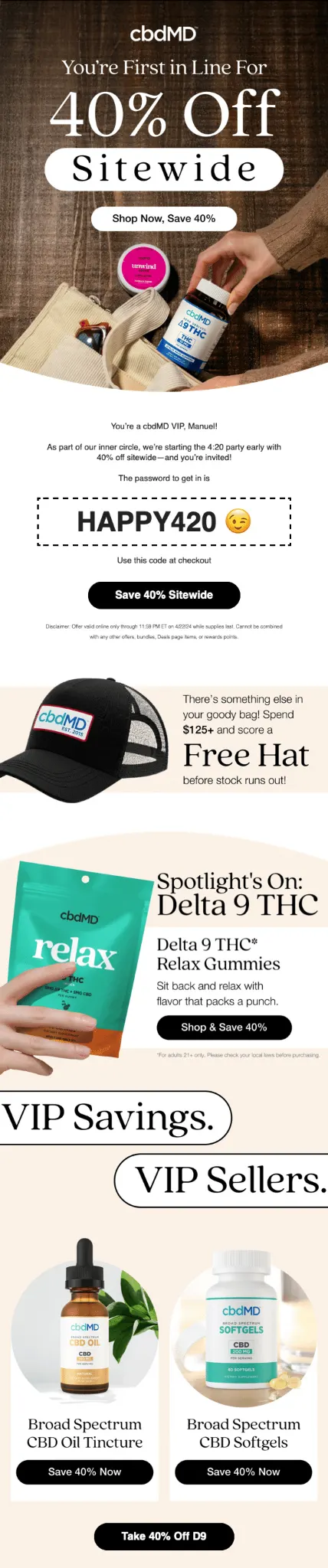 cbdMD email for case study.