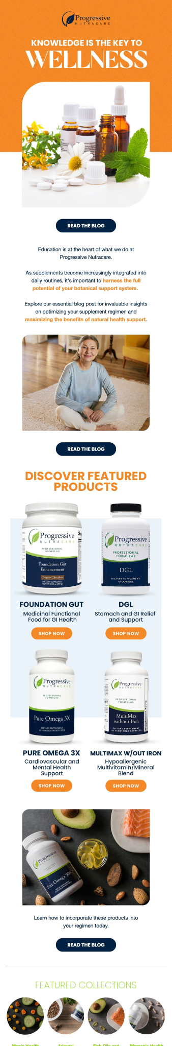 Progressive Nutracare email for case study.