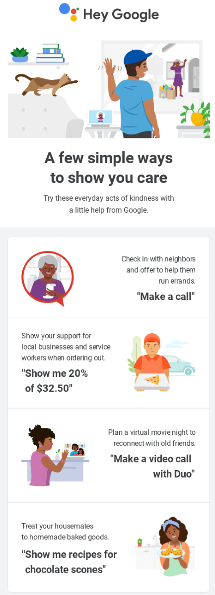 A creative representation of thoughtful actions that convey care and support in personal and professional settings.