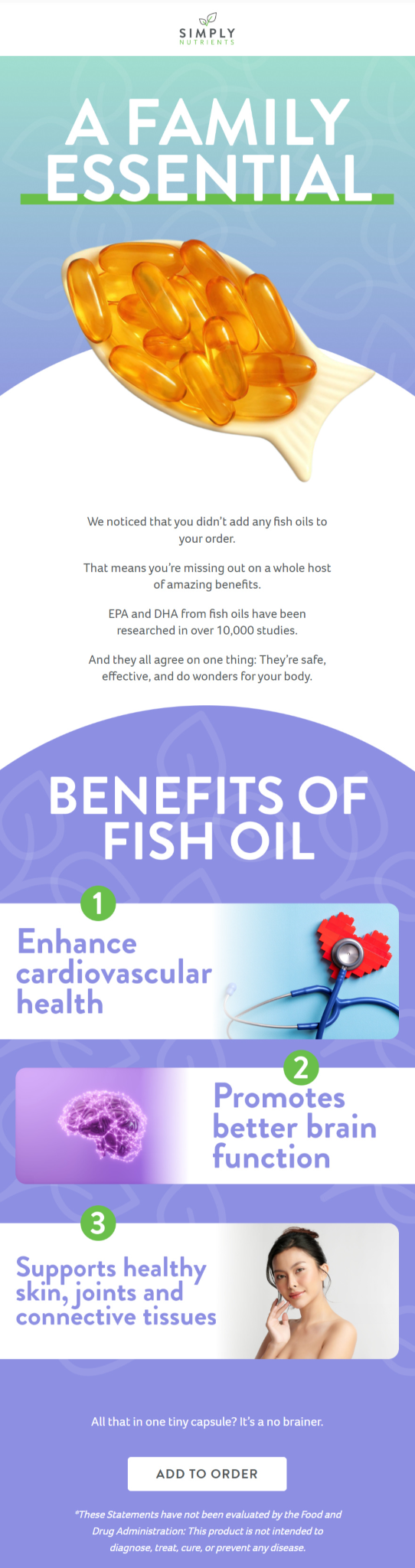 Simply Nutrition email for case study.