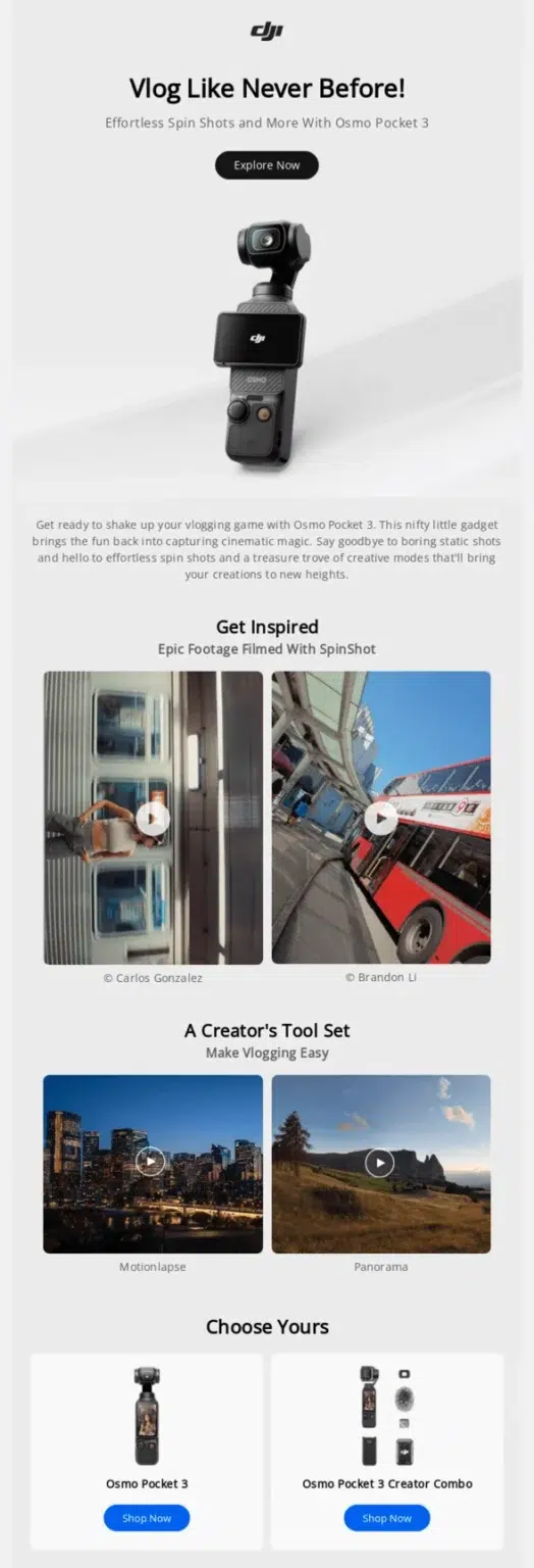 A modern camera company website displaying product images, specifications, and user-friendly navigation for photography lovers.

