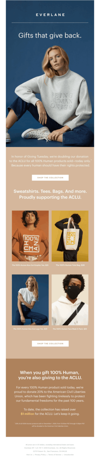 Email newsletter showcasing the new collection, featuring vibrant images and engaging text to attract subscribers.