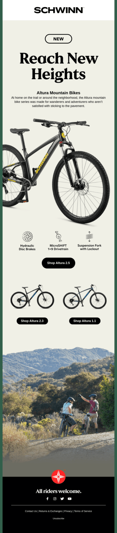 A dynamic image of a cyclist on a bike, representing the journey towards new heights and exploration.