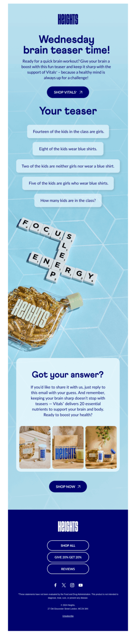 Email design complemented by a playful puzzle motif, perfect for Pazzle day,