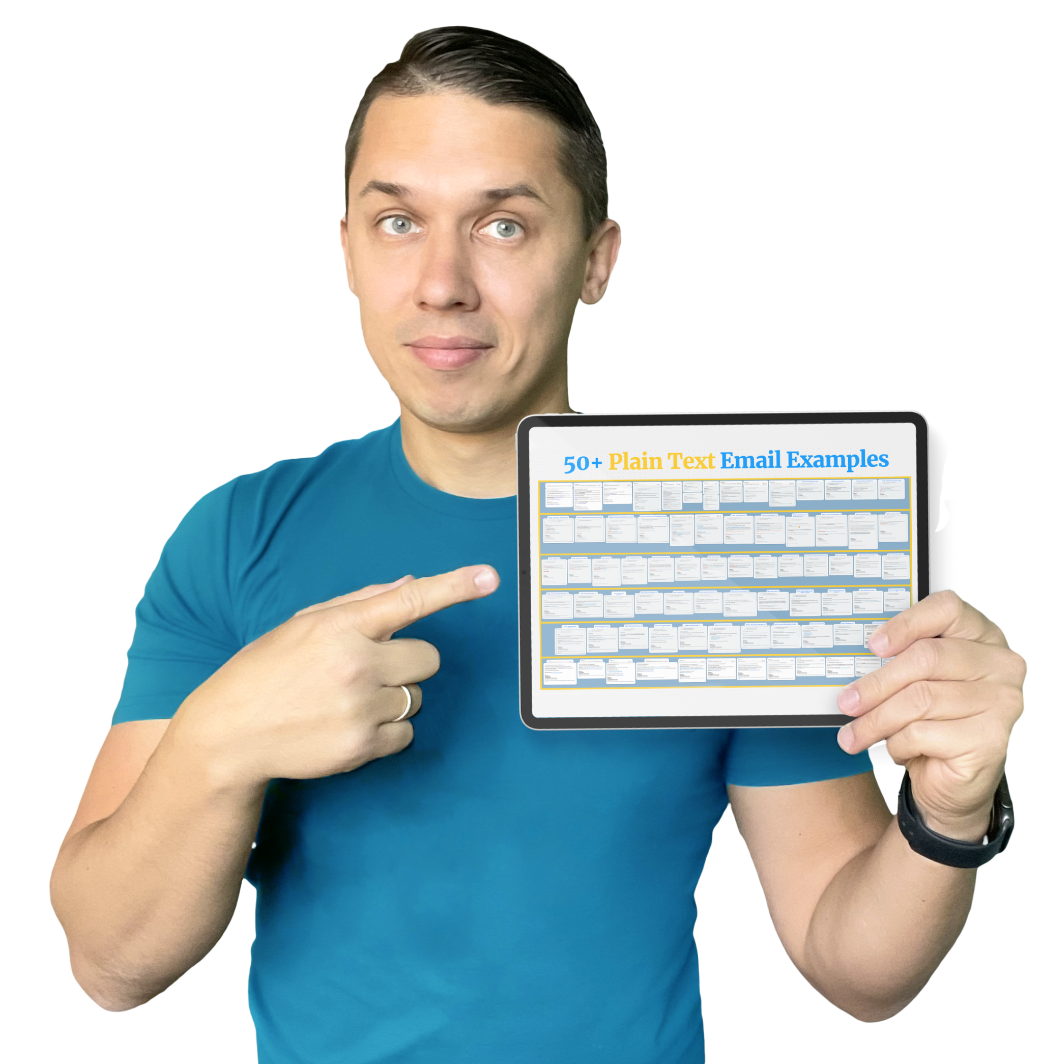 Andriy is pointing on 60 plain text email examples.