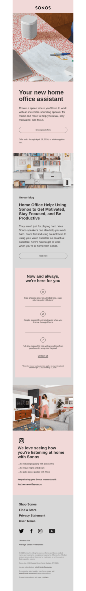Email example for Organize Your Home Office Day.