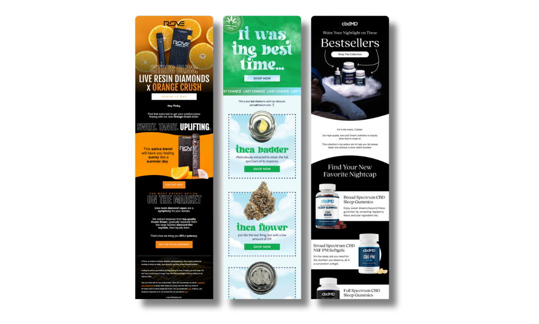 CBD email designs.